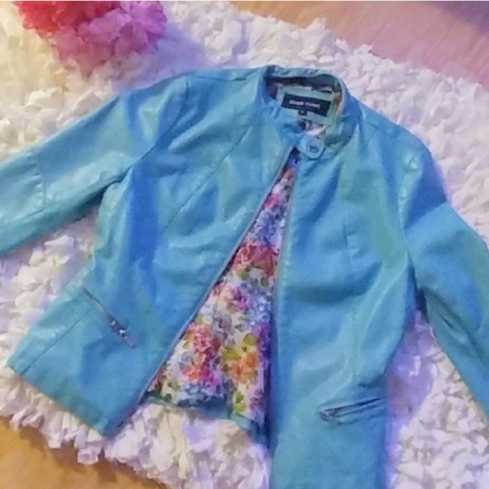 Black Rivet Faux Leather Jacket - Picture 3 of 3